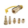 DUZEPA 7-Piece RV Propane Quick Connect Adapter Kit With Shutoff