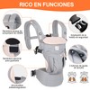 Cangurera para Bebé, Portabebés Ajustable Portátil,Ergonómico,Mochila Portabebés con Bolsa de
