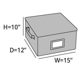 Covermates Keepsakes China Cups and Coffee Mugs Storage Box – Stackable, Reinforced Handles, China Storage, Red Heather