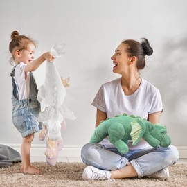 YOUBLEK 40In 5Lb Weighted Stuffed Animals,Cute Plush Dragon,Weighted Stuff Dinosaur Toy for Kids Adult Gift or Decoration (5lb, Blue)