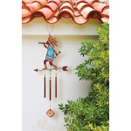 Sunset Vista Designs Kokopelli Arrow Wind Chime, 22"