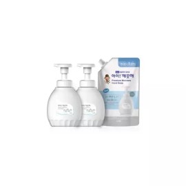 Ikkakkeutchae 아이깨끗해 프리미엄 핸드워시 힐링코튼향 450mlx2+리필600ml Ikkakekkae Premium Hand Wash Healing Cotton Scent 450mlx2+Refill 600ml
