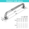 2 x Shower Grab Bar, 304 Stainless Steel with Knurled