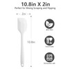 DUFEIMOY White Silicone Spatula for Cooking Heat Resistant, 10.8In Small