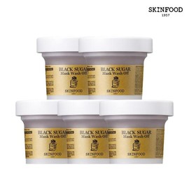 Skin Food 블랙슈가 마스크 워시 오프 4+1 (리뉴얼) Black Sugar Mask Wash Off 4+1 (Renewal) [Black Sugar Mask Wash Off 4+1]