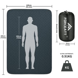 Forceatt Extra Large Picnic Blanket Waterproof,200x140cm Portable Travel Blanket,Sandproof,Machine Washable for Camping,Beach,Park,Travel,Garden