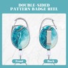 Retractable Key Ring, ID Holder, Extendable, Double-Sided Colour Print Pattern,