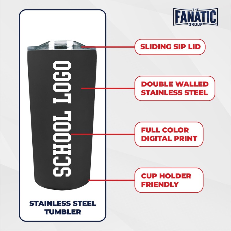 The Fanatic Group Champlain College Double Walled Soft Touch Tumbler,