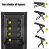 Guitar Footstool Stool with Non-Slip Rubber Underlay, Foldable Metal Guitar