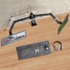 C-MOUNTS Dual Monitor Desk Mount Easily Set Up，Fully Adjustable Monitor