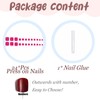 BABALAL Press on Toenails Short, Hot Pink Toenail Press Ons