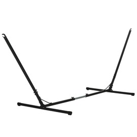 CHARMMA Universal Hammock Stand 10-13ft Adjustable Steel Stand Space-Saving and Portable Carrying for Indoor and Outdoor Use, Black