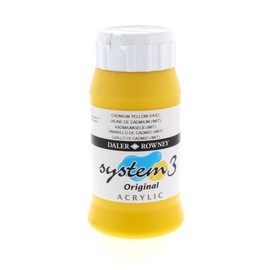 Daler-Rowney System3 Acrylic Paint, Plastic Pot, 16.91oz - 500 ml, Cadmium Yellow Hue