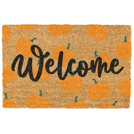 Welcome Doormat, Fall Door Mat, Doormat for Thanksgiving, Coir Welcome Door Mat for Autumn, Pumpkin Door mat, welcome mat for fall, Pumpkink Decoration for Entryway
