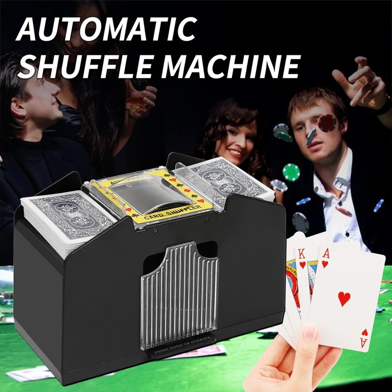 4 Decks Automatic Card Shuffler USB/Battery Operated Electric Shuffler