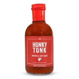 PS Seasoning Honky Tonk Nashville Hot Sauce - Spicy All-Purpose Sauce for Dipping, Basting, and Glazing - Sweet and Smoky Flavor, Great on Wings, Fried Chicken, Shrimp, Pizza and more