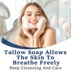 HENITAR Tallow Soap, Organic Grass Fed Beef Tallow Balm for