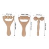 BIUDECO 3pcs Wooden Face Roller Set Convenient Massage Tool for