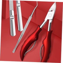 IWOWHERO Professional Stainless Steel Nail Groove Forceps Manicure Set Nail Clippers Ergonomic Design for Easy Control