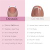 Dsixnails 240 uñas postizas cuadradas cortas marrones para mujer en