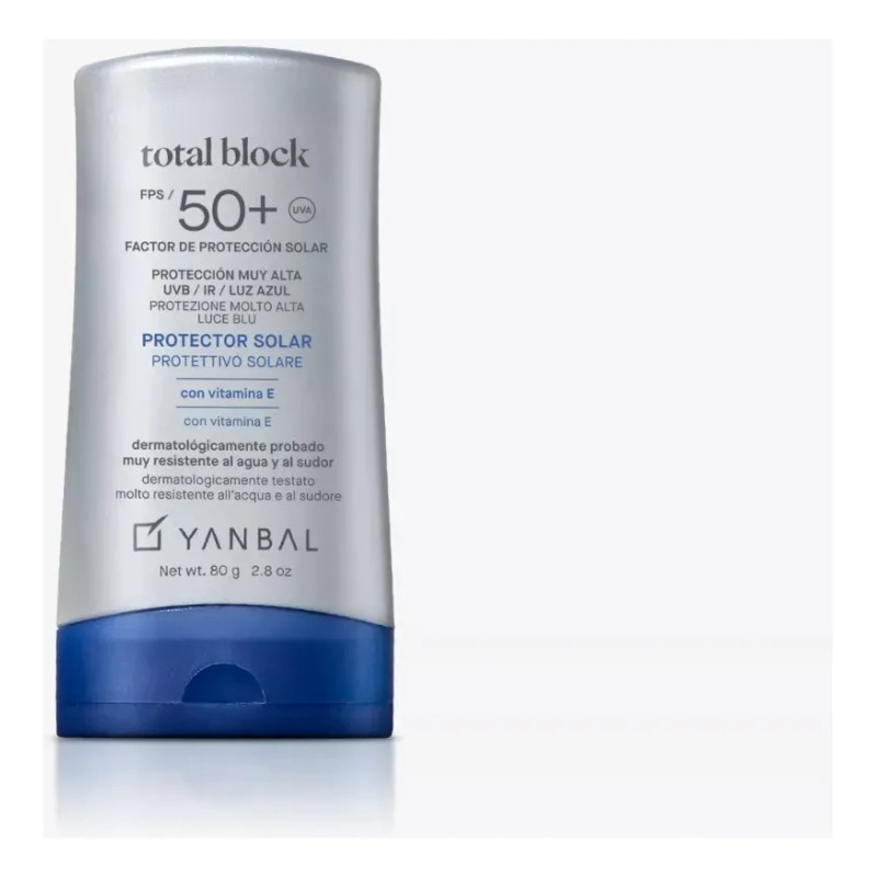 Protector Solar Crema Fps50 Total Block 80gr Yanbal