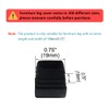 uxcell 45pcs 3/4" 20mm Domed Square Ribbed Insert Finished Cover