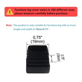 uxcell 45pcs 3/4" 20mm Domed Square Ribbed Insert Finished Cover Floor Protector