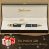 BEILUNER Luxury Gel Pen with 24K Gold Electroplating Finish, Blue