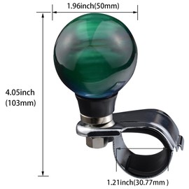 Padaodao Ball Shape Steering Wheel Spinner Car Turning Aid Booster Power Handle Knob Fit for Most Truck Tractors Boat, Green Gradient
