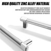 Kcmwsy 5 Pack White and Silver Cabinet Pulls Kitchen Cabinets