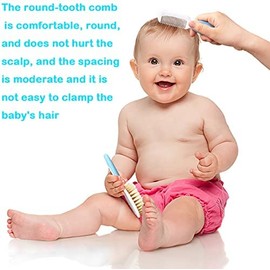 Baby Girl Hair Brush Set Newborn-Natural Soft Goat Bristle-Perfect Baby Registration Gift (Pink)