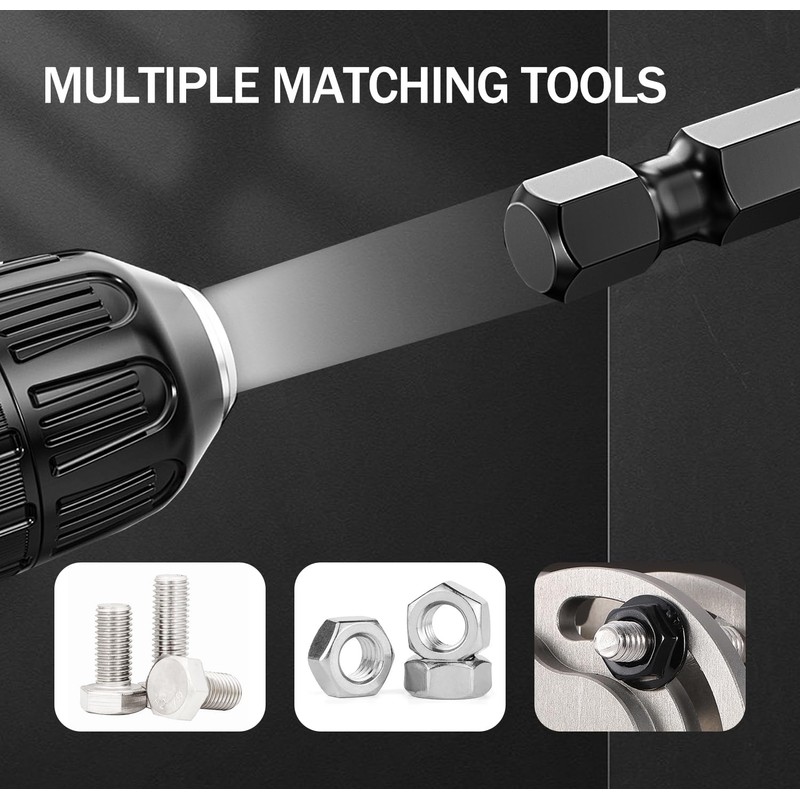 PANOVOS 12Pcs Magnetic Nut Driver Set,Impact Power Hex Nut Driver