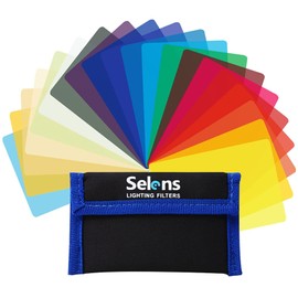 Selens 20 Pcs Flash / Strobe Color Filter Set 9.5cm x 6.5cm Universal LED Light Flash Compatible