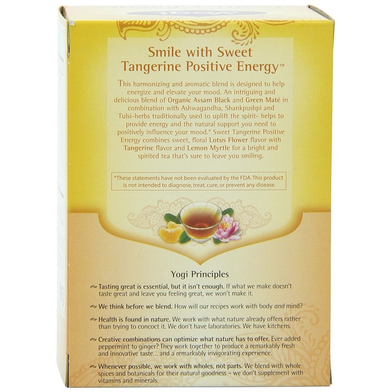 Yogi, Sweet Tangerine Positive Energy Tea, 16 Count