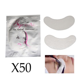 Eye Gel Pads, 50pcs of Under Eye Gel Pads for Eyelash Lash Extensions Lint Free Lash Eye Pads Patches