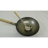 12" WOK Flat Bottom Carbon Steel with Stainless Steel Ladle