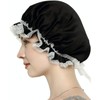 Amino Silk Nightcap 100% Silk For Long Hair Black