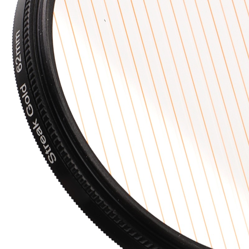 Gold Streak Digital Camera Lens Filter Antiscratch Optical Glass Aluminum