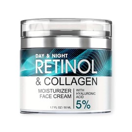 Collagen, Retinol and Hyaluronic Acid Cream - Anti-aging Retinol Cream for Face, Neck 1.7oz 50ml