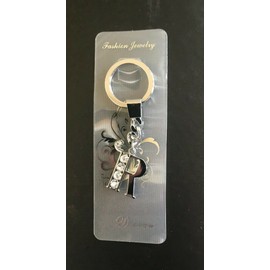 Sometheme Special Rhinestone Studded Small Alphabet Initial R Letter Keychain Key Bag Charm #100