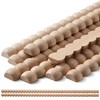 QUORGVES 12Pcs Decorative Half Beaded Wood Trim Molding 15.75 Inch