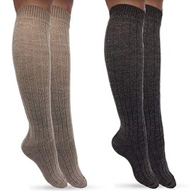 Mountrex® Alpaca Socks, Wool Socks for Men and Women, Winter Socks, Warm Slipper Socks, Thermal Socks, Thin and Thick, Cuddly Socks, 2 Pairs - 39-42
