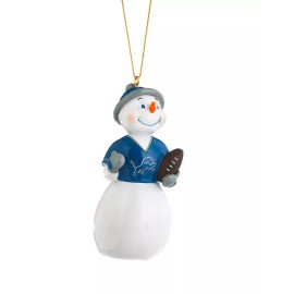 Fans With Pride Detroit Lions Jock Frost Snowman Polystone Ornament