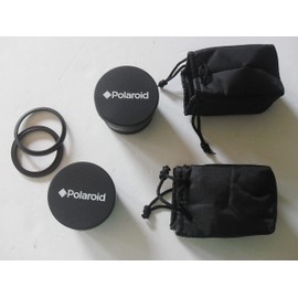 Polaroid Studio Series 52/55/58mm .43x HD Wide Angle Lens With Macro Attachment + Polaroid Studio Series 2.2X HD Telephoto Lens Travel Kit