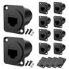 YQMRCZRF 14PCS RJ45 D-Type Coupler and Panel-Mount Blank Plate Set，Pass