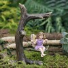 TG,LLC Treasure Gurus Fairy Girl On Tree Swing Miniature Figurine