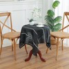 Gernaice Boho Striped Small Square Tablecloth 36x36 Inch, Premium Linen