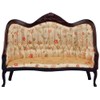 Classics Dollhouse Victorian Sofa, Mahogany with Floral Fabric