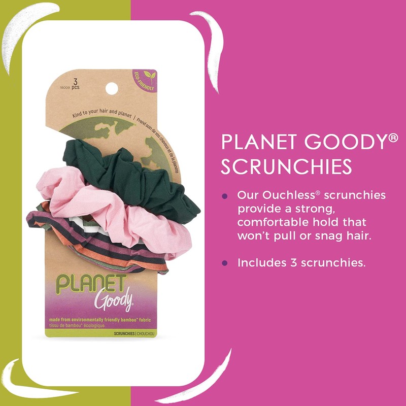 Goody Planet Goody Ouchless Hair Scrunchie - 3 Count, Assorted