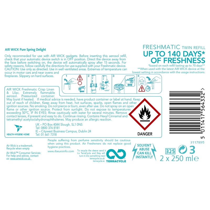 Air Wick Pure Freshmatic Max Twin Refill Spring Delight Air